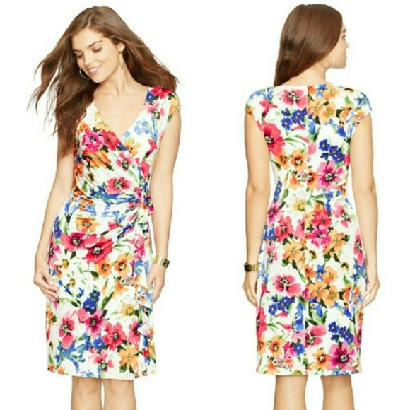 american living ruffled sheath dress